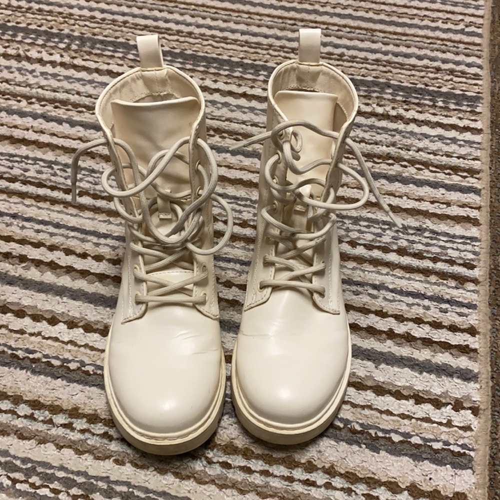 Cream Boots